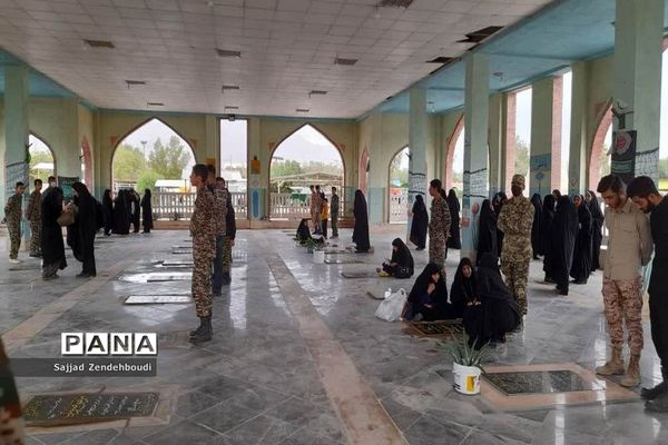 تجدید میثاق با شهدای شهر اهرم