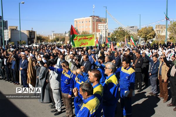 راهپیمایی مردم شهرستان دلیجان در حمایت از کودکان مظلوم فلسطین