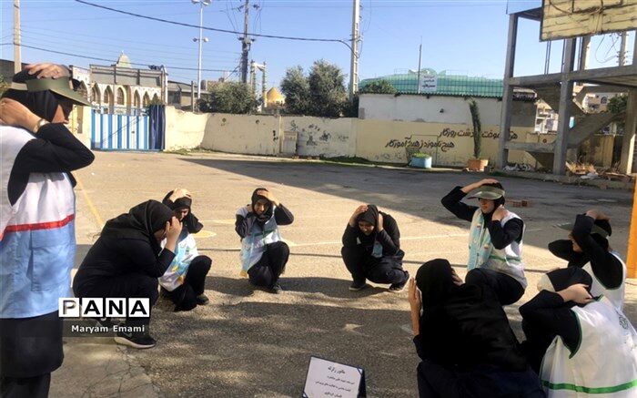 ‌مانور زلزله در شهرستان کردکوی‌