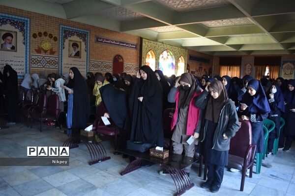 مراسم عزاداری ایام فاطمیه در دبیرستان شاهد حجاب منطقه ۱۳