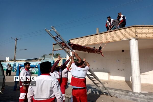 بیست و پنجمین مانور سراسری زلزله و ایمنی در دبستان شهید مرتب بهبهان