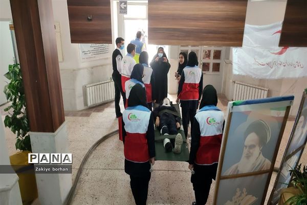 مانور زلزله در مدرسه شهدای غزه شهرستان بجنورد