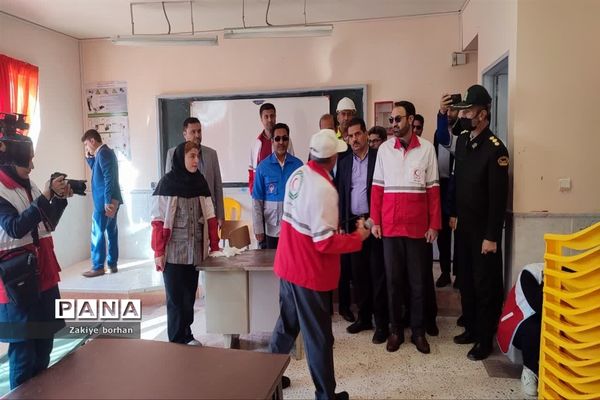 مانور زلزله در مدرسه شهدای غزه شهرستان بجنورد