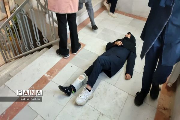 مانور زلزله در مدرسه شهدای غزه شهرستان بجنورد