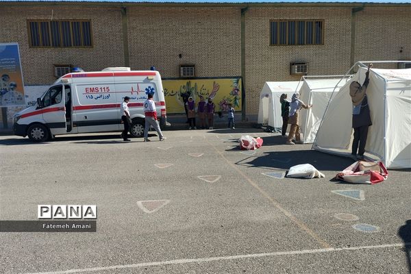 بیست و پنجمین مانور سراسری زلزله و ایمنی در حاجی آباد