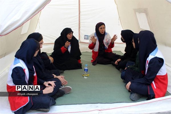 آیین بیست و پنجمین مانور سراسری زلزله با شعار (مدرسه ایمن، جامعه تاب‌آور)