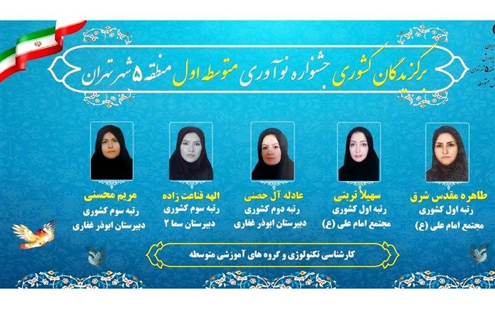 دبیران آموزش و پرورش منطقه۵ تهران در جشنواره نوآوری درخشیدند