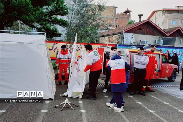 مانور سراسری زلزله و ایمنی در شهرستان قائمشهر