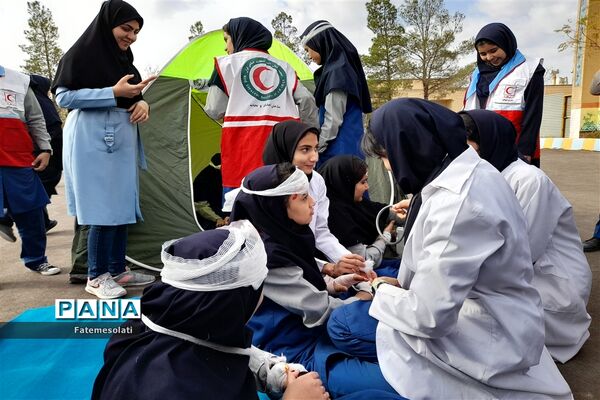 آیین بیست و پنجمین مانور سراسری زلزله در شهرستان فردوس