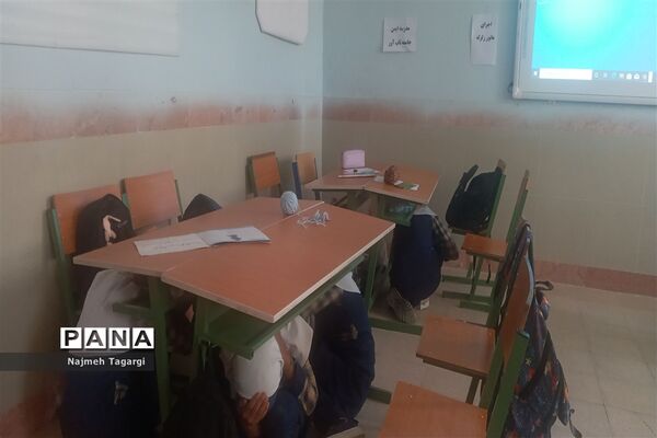 بیست و پنجمین دوره مانور زلزله در مدارس سطح شهرستان مه ولات