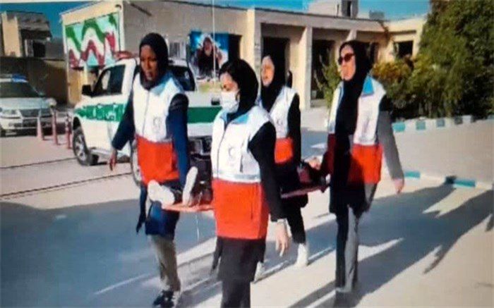 مانور سراسری زلزله و ایمنی در دبیرستان زینبیه بندر دیر/فیلم