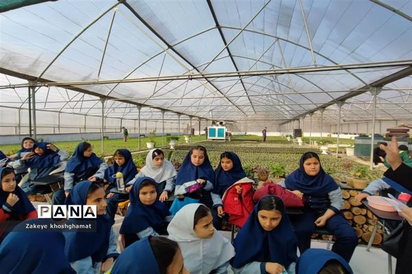 بازدید دانش‌آموزان مدرسه شهید خاقانی شیروان از بوستان ترافیک و گلخانه گل و گیاه و دریافت کارت همیار پلیس