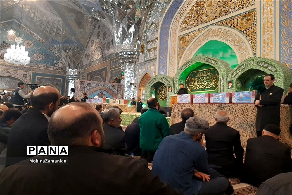 مراسم وداع با هشت شهید مدافع حرم