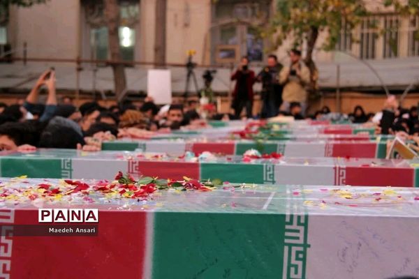 مراسم وداع با شهدای تازه تفحص شده مدافع حرم