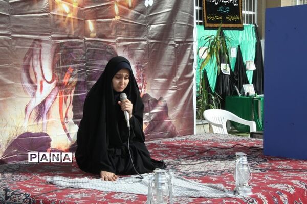 مراسم بدرقه  پیکرشهید مدافع حرم الیاس چگینی در دبیرستان شاهد کوثر