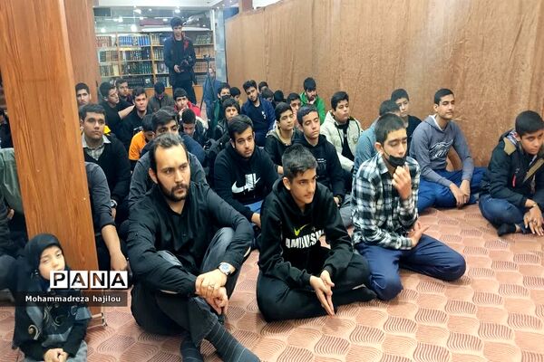 مراسم عزاداری هیات دانش‌آموزی «یاوران مهدی (عج)» شهرستان ساوه