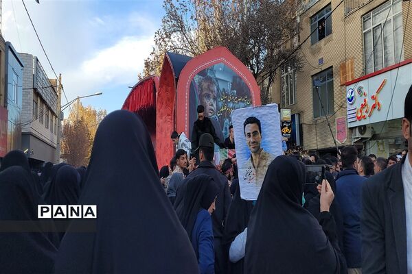 مراسم تشییع باشکوه پیکر شهدای گمنام  در گلپایگان