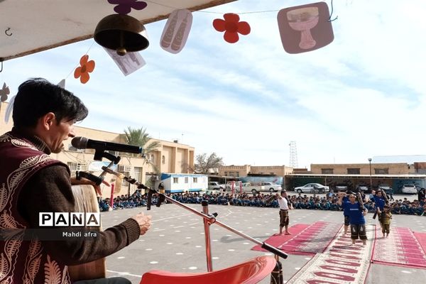 اجرای ورزش زورخانه ای(طرح شهید طوقانی) در دبستان شهید نهایی ۲ بهبهان