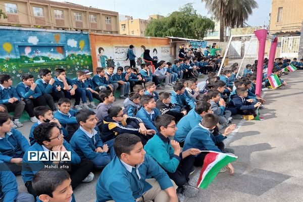 اجرای ورزش زورخانه ای(طرح شهید طوقانی) در دبستان شهید نهایی ۲ بهبهان