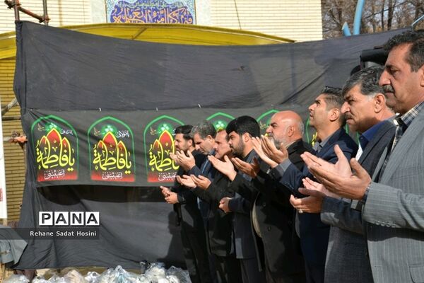 آیین تشییع شهید گمنام در اداره آموزش و پرورش آباده