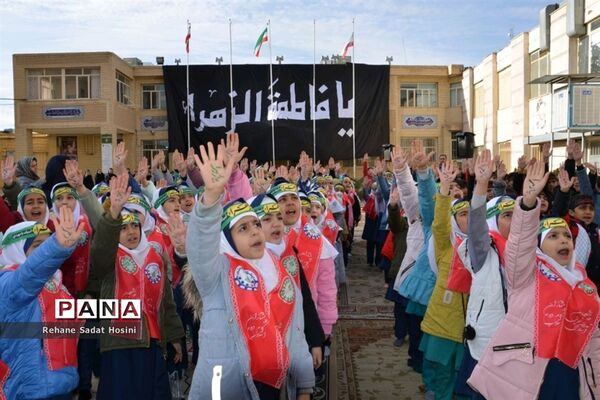آیین تشییع شهید گمنام در اداره آموزش و پرورش آباده