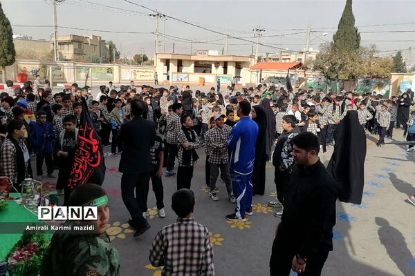 تشییع شهید گمنام در دبستان غنچه ها ولایت 2 ناحیه 3 شیراز