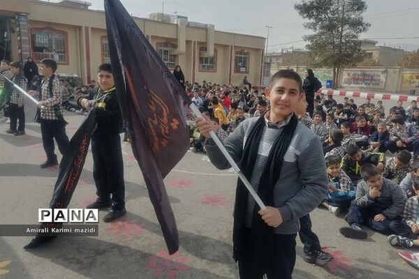 تشییع شهید گمنام در دبستان غنچه ها ولایت 2 ناحیه 3 شیراز