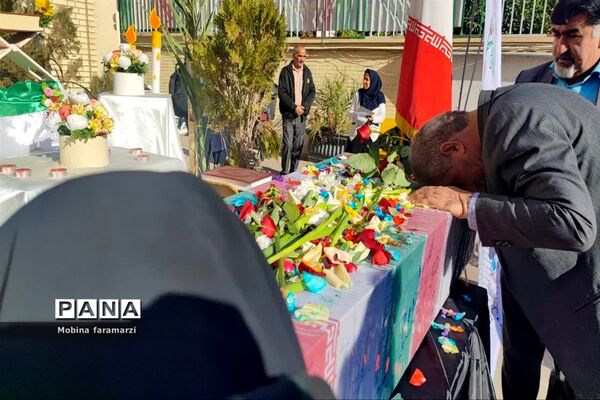 تشییع باشکوه شهید گمنام در آموزشگاه دکتر حسابی ناحیه 2 شیراز