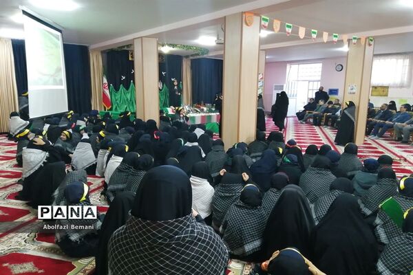 استقبال از پیکر مطهر شهید گمنام در مدرسه شاهد مریم قم