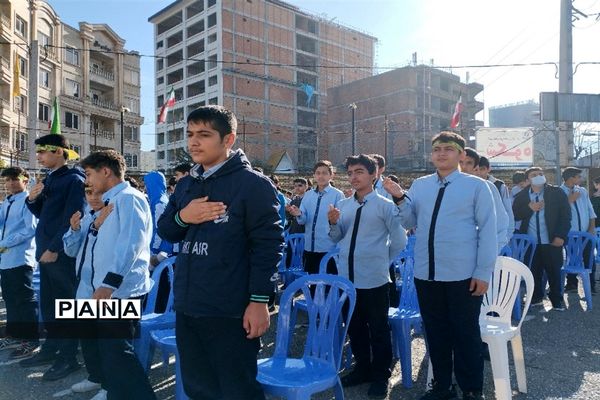 مراسم استقبال از شهید گمنام در عباس آباد