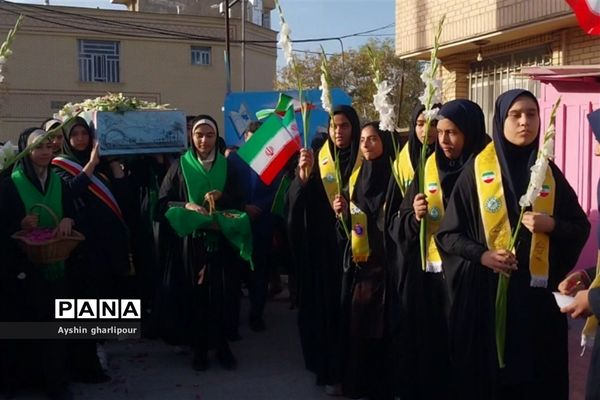 مراسم استقبال شهید گمنام در ناحیه یک شیراز