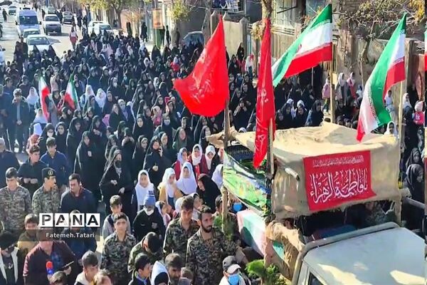 تشییع پیکر شهید گمنام  در شهرستان بام و صفی آباد