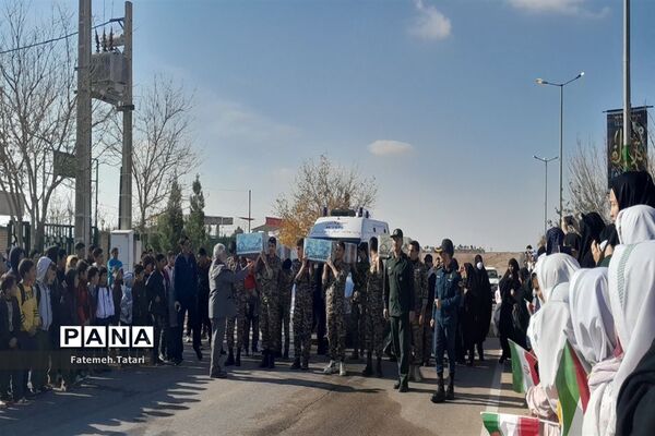 تشییع پیکر شهید گمنام  در شهرستان بام و صفی آباد