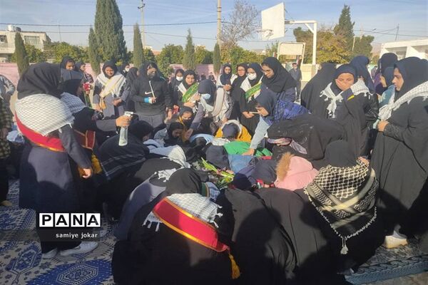 آیین استقبال و تشییع شهید گمنام در مدارس شهرستان سروستان