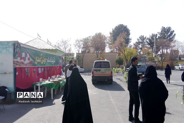 مراسم وداع با پیکرشهید گمنام در دبیرستان دخترانه فرهیختگان