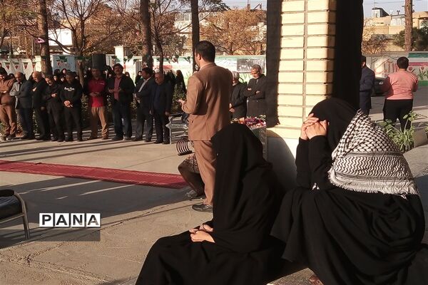 تشییع و وداع‌ با شهید گمنام در آموزشگاه حضرت زینب (س )شهرستان کاشمر
