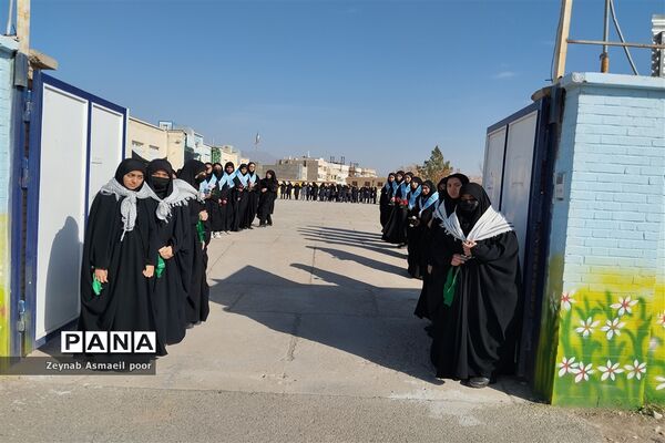 تشییع شهید گمنام در دبیرستان حضرت مریم شهرستان کاشمر
