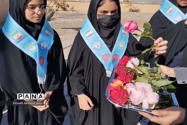 تشییع شهید گمنام در دبیرستان حضرت مریم شهرستان کاشمر