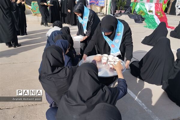 تشییع شهید گمنام در دبیرستان حضرت مریم شهرستان کاشمر