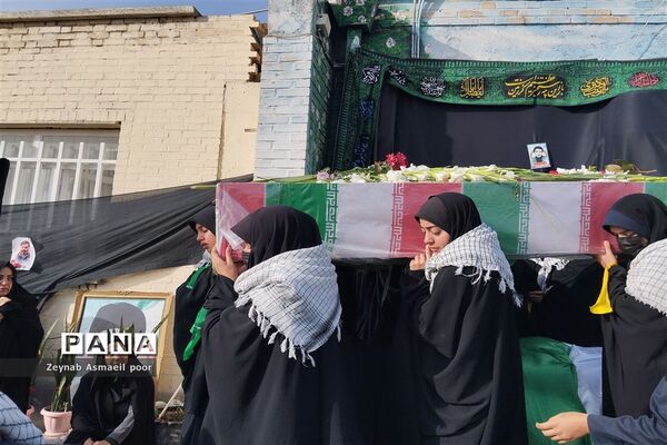 تشییع شهید گمنام در دبیرستان حضرت مریم شهرستان کاشمر