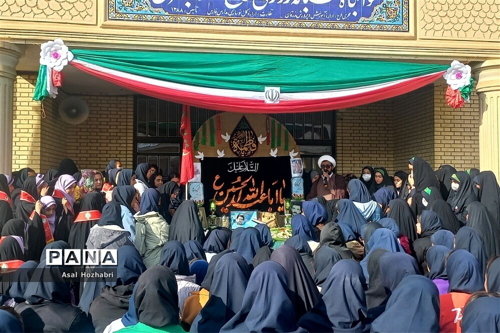 تشییع شهید گمنام در مدارس شهرستان زرقان
