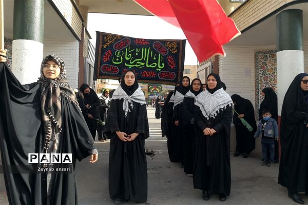 تشییع شهید گمنام در مدرسه زهرای مرضیه ناحیه ۱