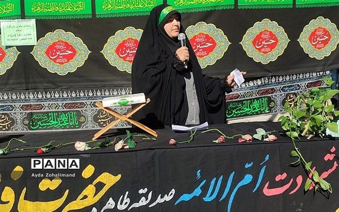 مراسم سوگواری حضرت فاطمه زهرا (س) در مدرسه هاجر شهرستان رباط‌کریم/فیلم