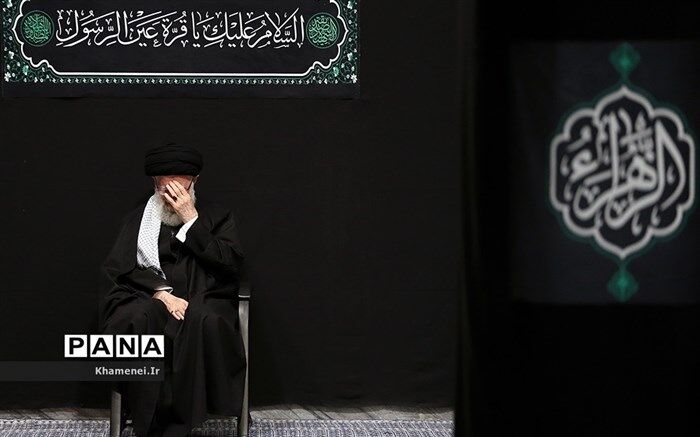 مراسم عزاداری شب شهادت حضرت ‌زهرا با حضور رهبر معظم انقلاب