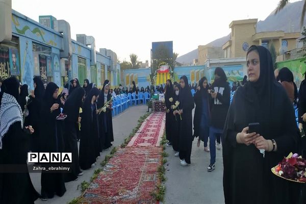 تشییع باشکوه پیکر مطهر شهید گمنام در مدارس شهرستان جهرم