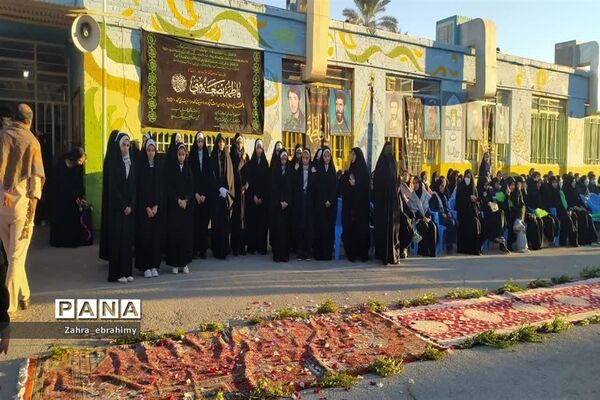 تشییع باشکوه پیکر مطهر شهید گمنام در مدارس شهرستان جهرم