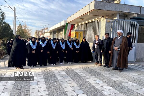 مراسم استقبال از پیکر شهید گمنام در مدارس دخترانه شهرستان مه‌ولات