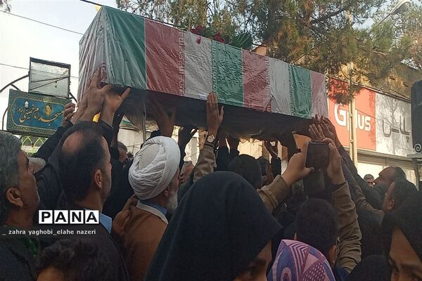 مراسم تشییع پیکر شهید گمنام در شهرستان خلیل آباد