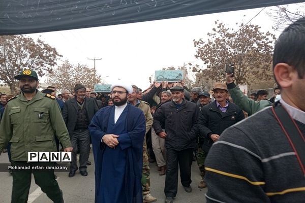 مراسم استقبال از شهدای گمنام در شهرستان راز و جرگلان