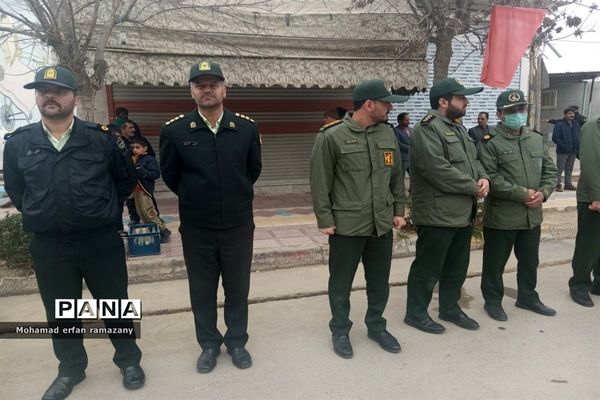 مراسم استقبال از شهدای گمنام در شهرستان راز و جرگلان